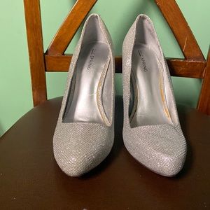 Cordicella from JCP silver rhinestone heels